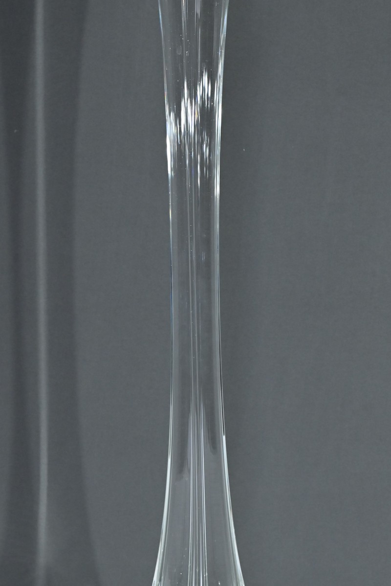 Vase Soliflore En Verre Dépoli - Style Victorien Art Déco, Décor Camée