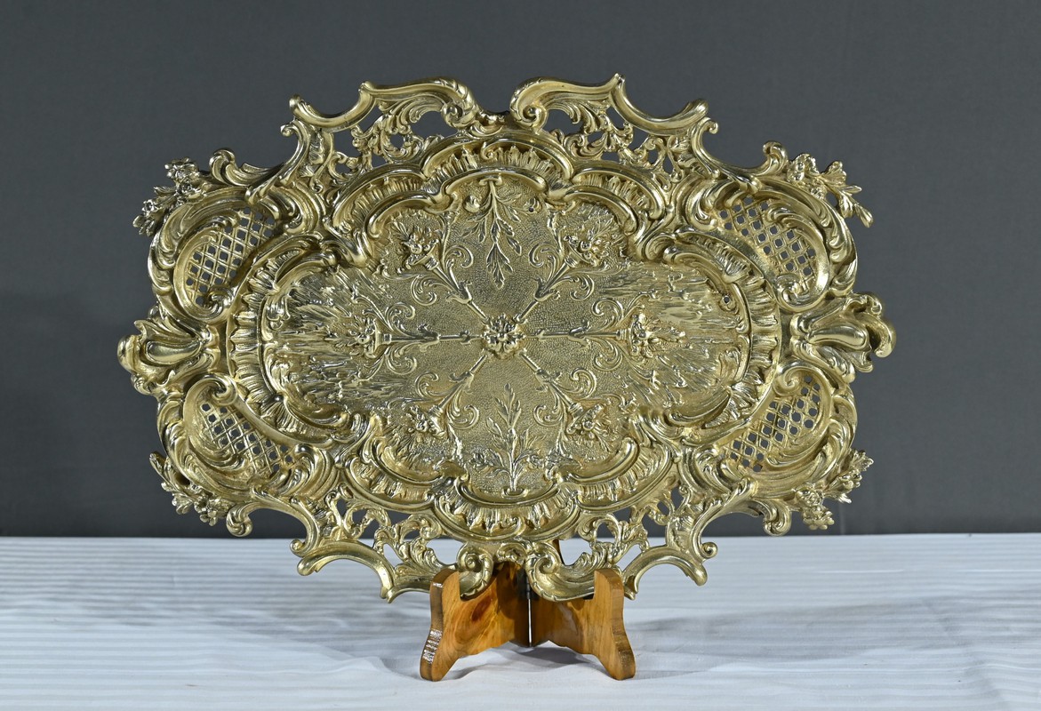 Plateau Ancien En Bronze Ouvré - Pièce Décorative ALE ET COMMERCE