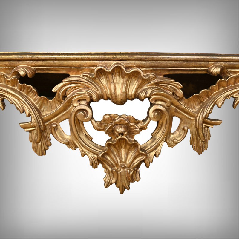 Console d’Applique en Bois Doré, style Louis XV – Milieu XXe