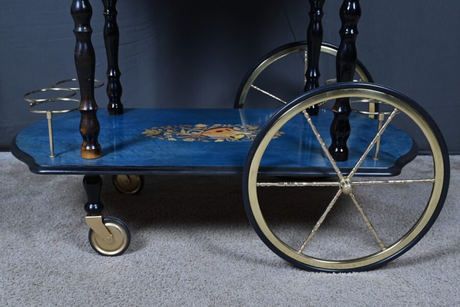 Chariot De Marqueterie Vert - Outil Vintage Machine à Tricoter - Made In France